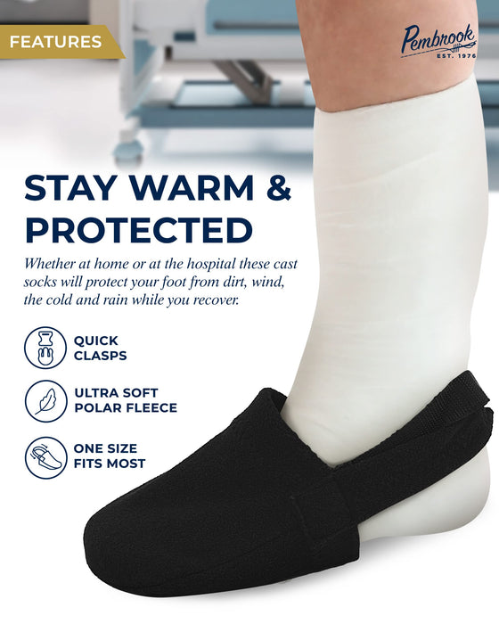 Pembrook Cast Socks Over Cast for Women and Men - Cast Sock Toe Cover | Great Foot Cast Cover for Leg, Foot and Ankle | Socks for Casts Adults