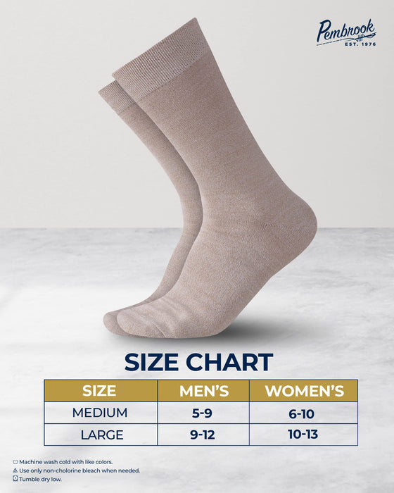 Pembrook Bamboo Womens Dress Socks - 4 Pairs Crew Womens Trouser Socks | Dress Socks Women | Bamboo Socks Womens