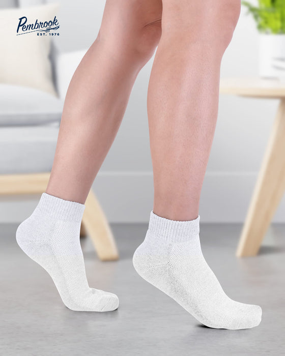 Pembrook Diabetic Ankle Socks for Men and Women - 6 Pairs Low Cut Seamless Diabetic Socks Women | Diabetic Socks for Men