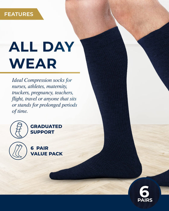 Pembrook Light Compression Socks for Men 8-15 mmHg | Graduated Compression Socks for Men Circulation