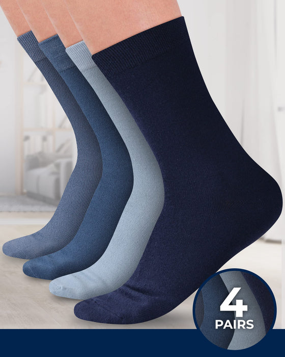 Pembrook Bamboo Womens Dress Socks - 4 Pairs Crew Womens Trouser Socks | Dress Socks Women | Bamboo Socks Womens