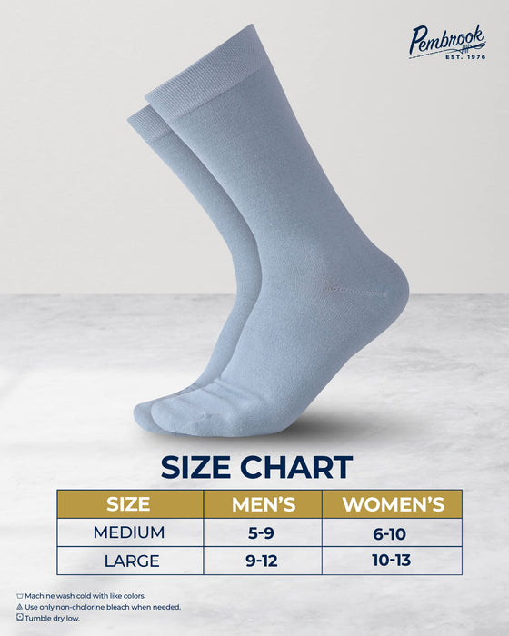 Pembrook Bamboo Womens Dress Socks - 4 Pairs Crew Womens Trouser Socks | Dress Socks Women | Bamboo Socks Womens