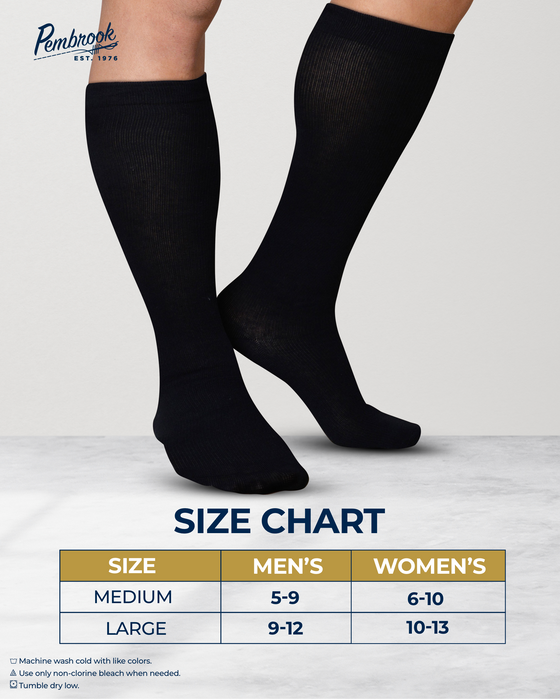 Pembrook Light Compression Socks for Men: 8-15 mmHg