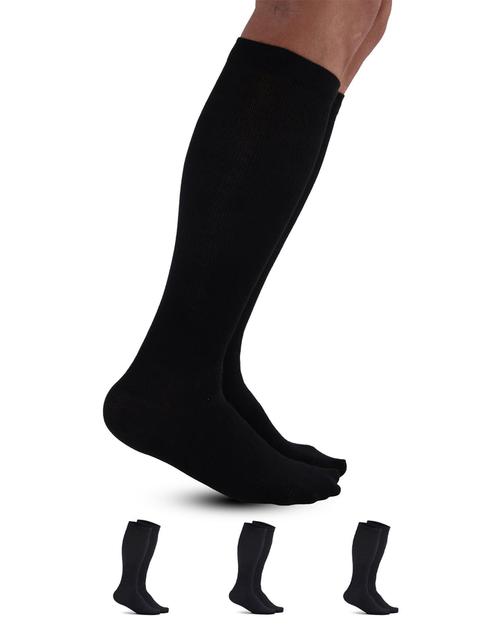 Pembrook Cotton Light Compression Socks for Men &amp; Women - 3 Pairs | 8-15 mmHg