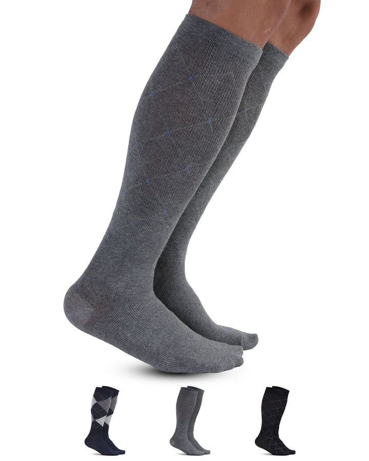 Pembrook Cotton Light Compression Socks for Men &amp; Women - 3 Pairs | 8-15 mmHg