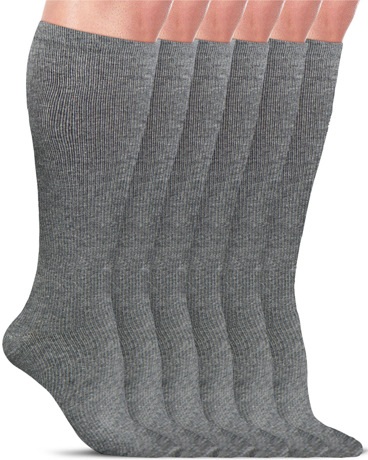 Pembrook Light Compression Socks for Women - 6 Pairs | 8-15 mmHg Cotton