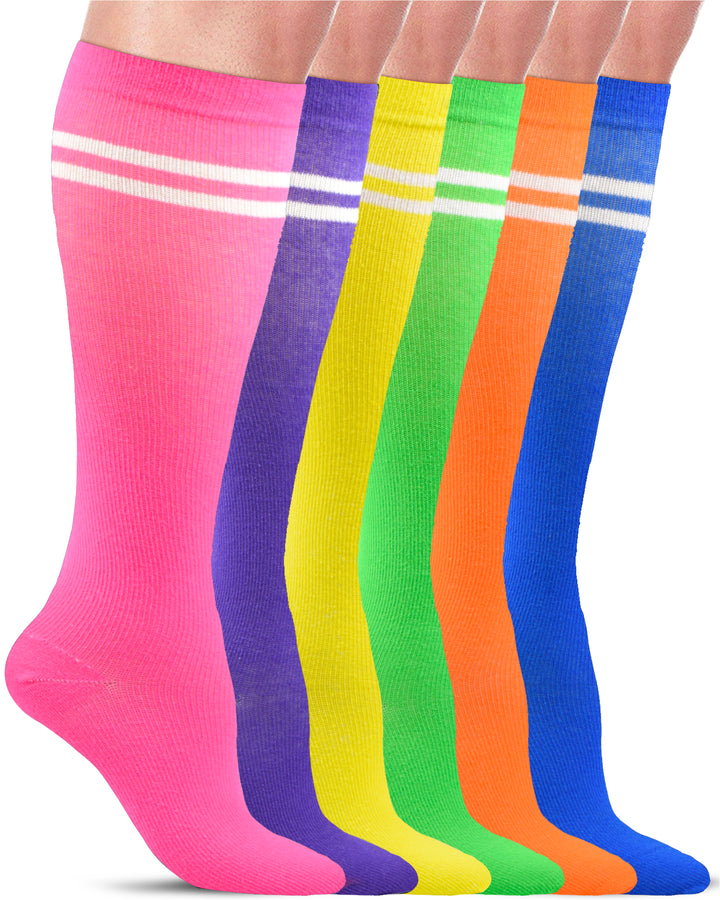 Pembrook Light Compression Socks for Women - 6 Pairs | 8-15 mmHg Cotton