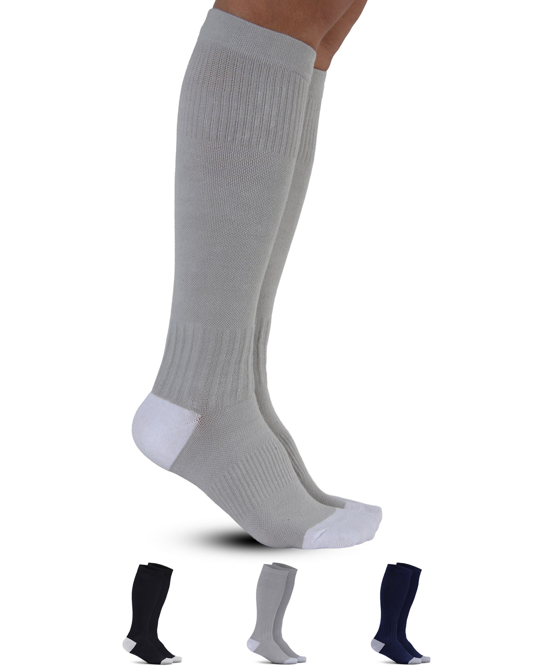 Pembrook Cotton Light Compression Socks for Men &amp; Women - 3 Pairs | 8-15 mmHg
