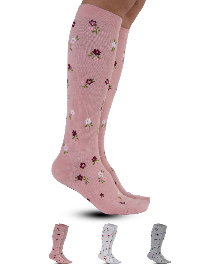 Pembrook Cotton Light Compression Socks for Men &amp; Women - 3 Pairs | 8-15 mmHg