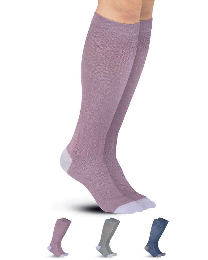 Pembrook Bamboo Light Compression Socks: 3 Pairs  | 8-15 mmHg