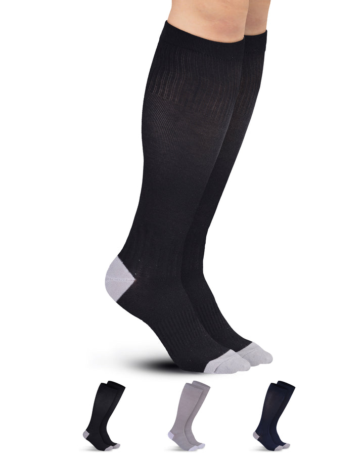 Pembrook Bamboo Light Compression Socks: 3 Pairs  | 8-15 mmHg