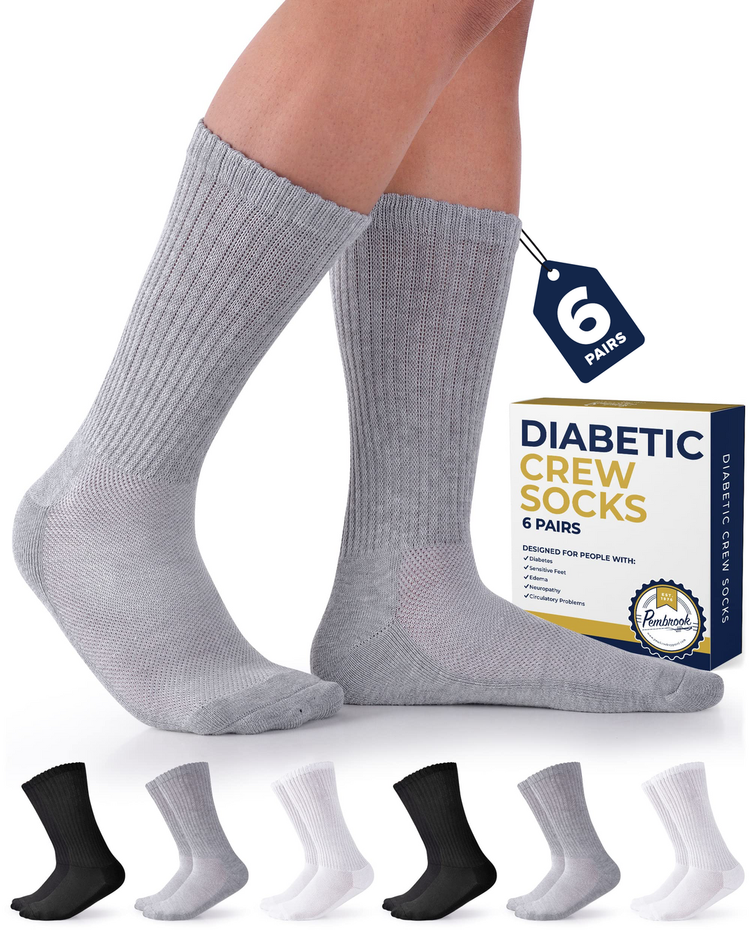 Pembrook Non-Binding Diabetic Socks