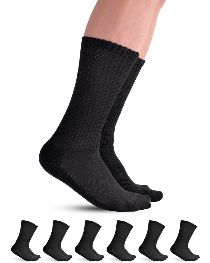 Black socks on a white background with a row of additional black socks below.