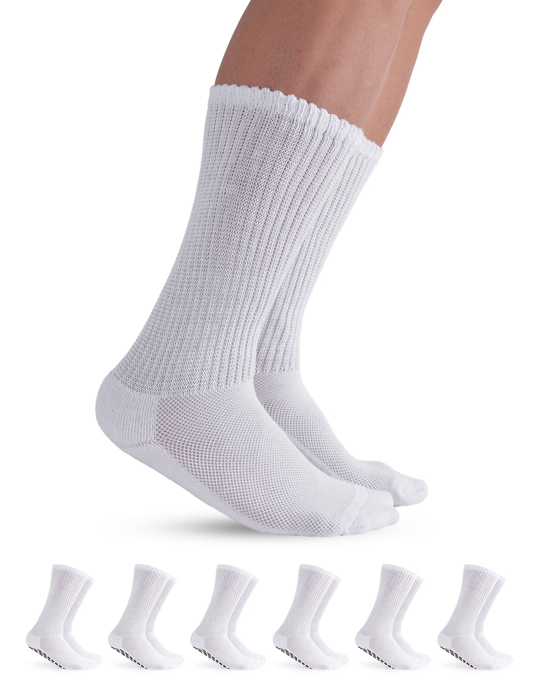 White socks with a shadow effect on a white background