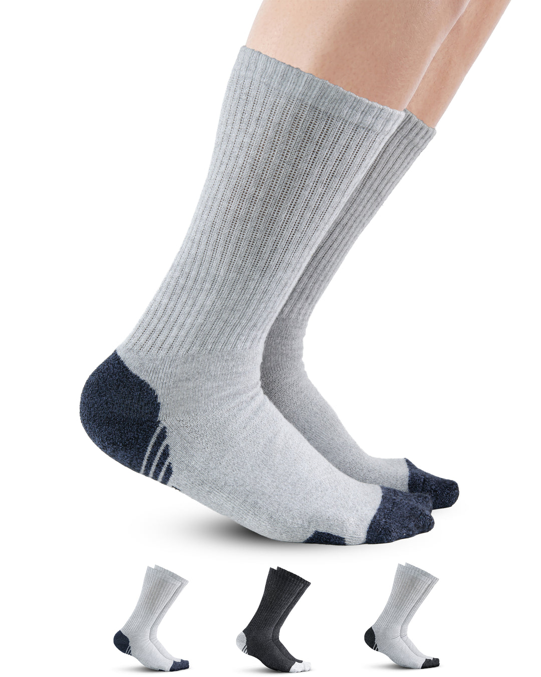 Pembrook Bamboo Crew Work Socks: 3 Pairs