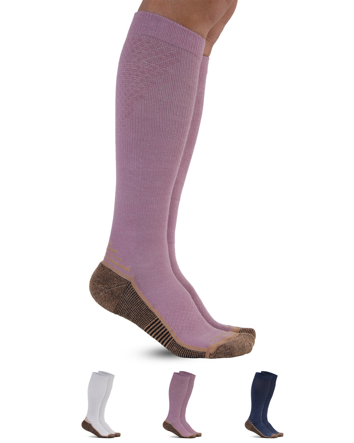 Pembrook 3 Pairs Copper Mens Compression Socks 20-30 mmHg.