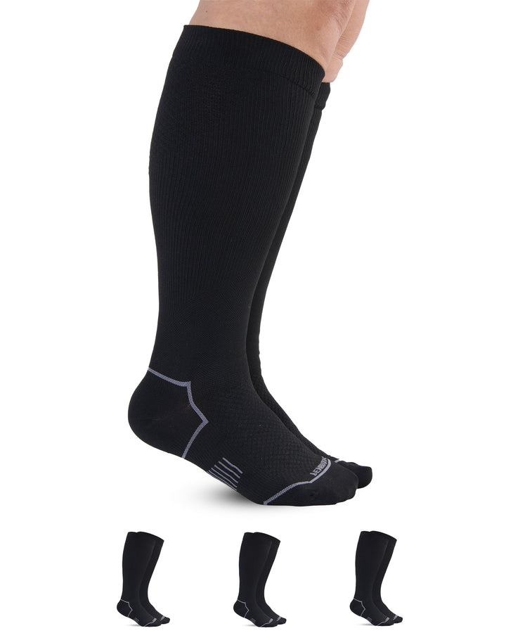 Pembrook Plus Size Compression Socks for Women Wide Calf - 3 Pairs, 20-30mmHg