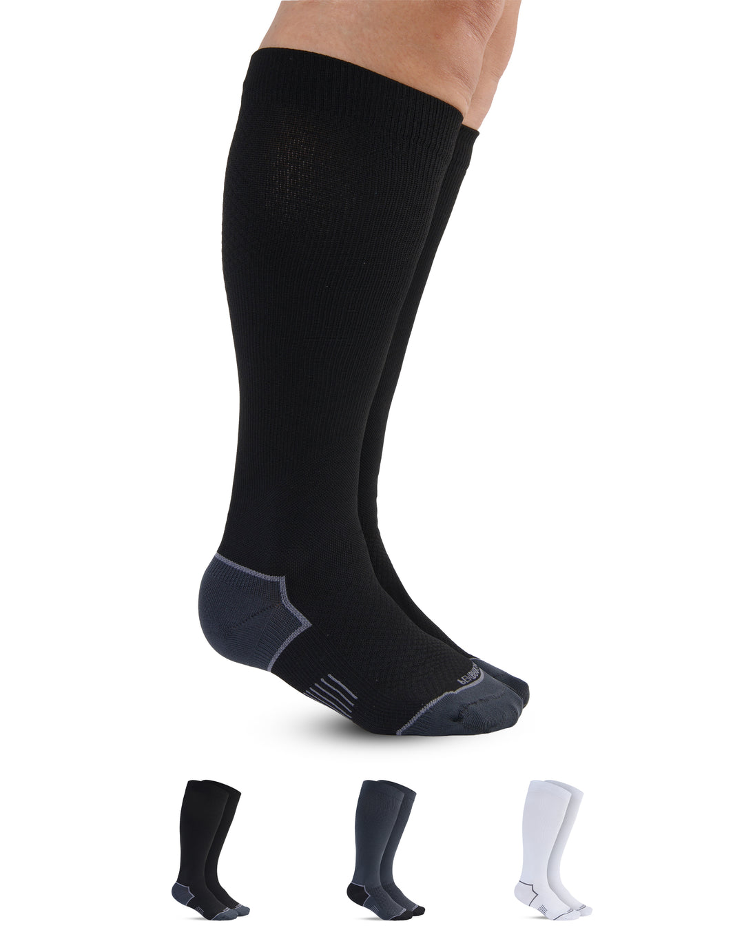 Pembrook Plus Size Compression Socks for Women Wide Calf - 3 Pairs, 20-30mmHg