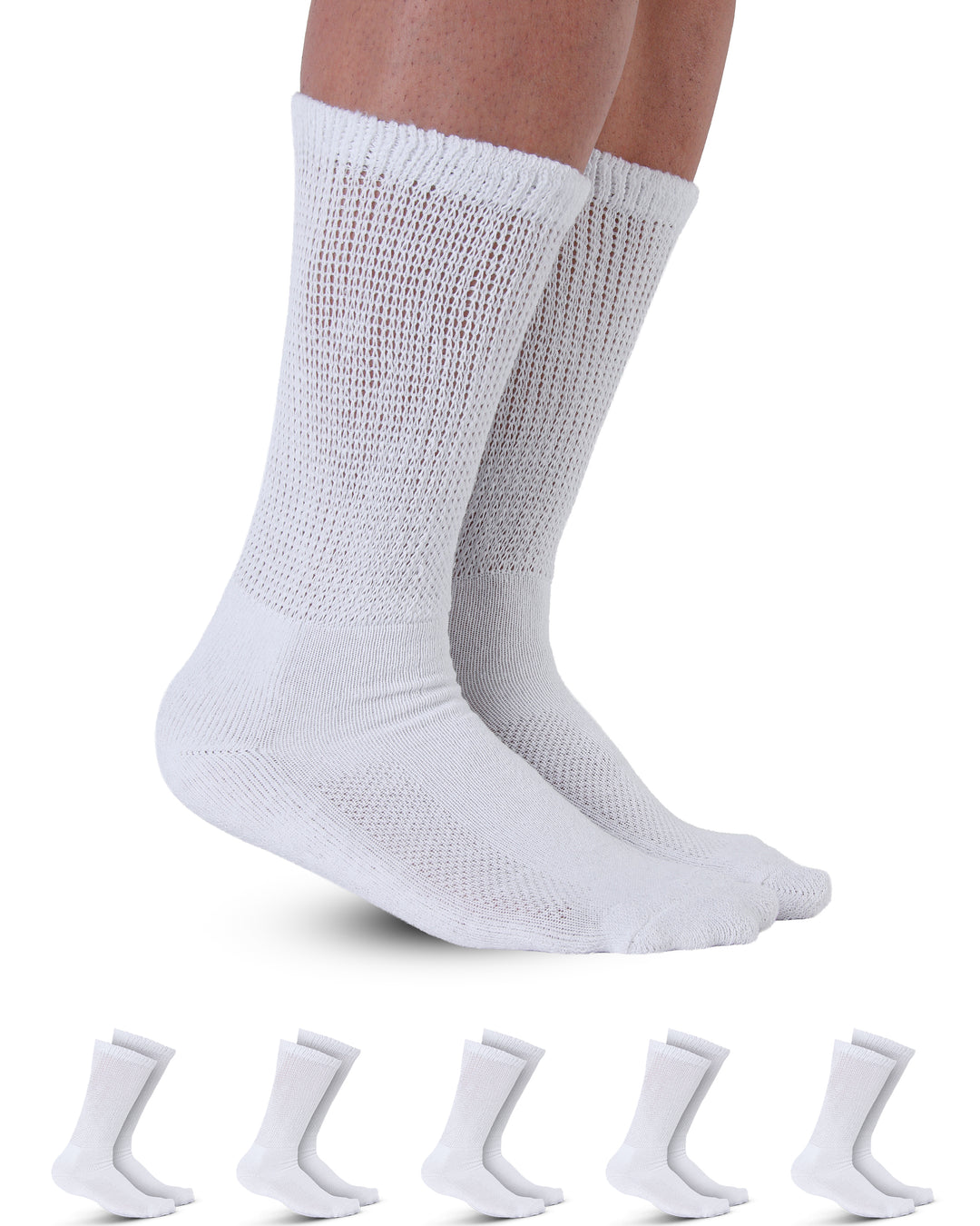 Pembrook Cotton Diabetic Socks for Men - 5 Pairs