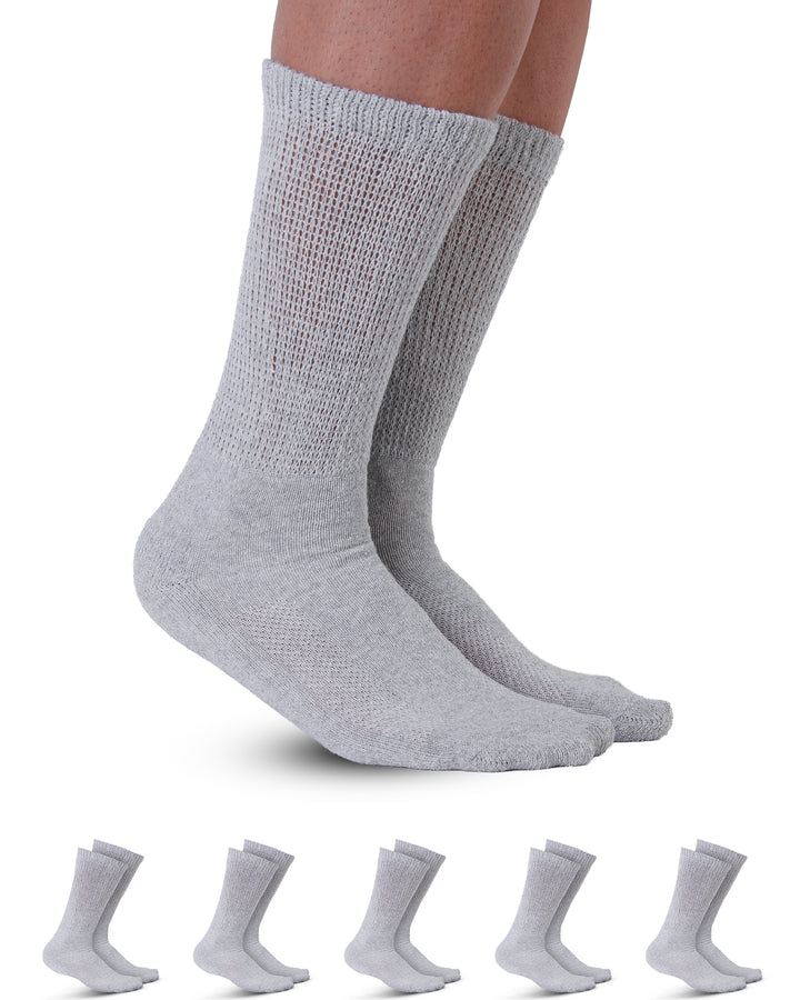 Pembrook Cotton Diabetic Socks for Men - 5 Pairs