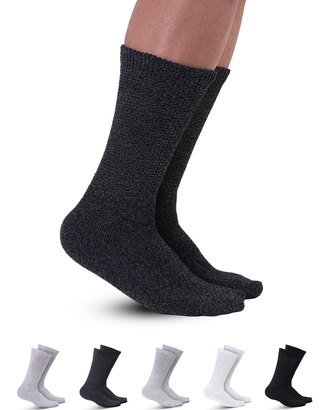 Pembrook Cotton Diabetic Socks for Men - 5 Pairs