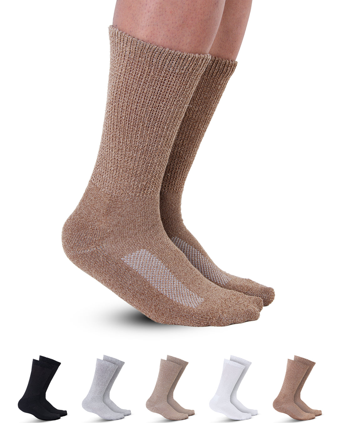 Pembrook Cotton Diabetic Socks for Men - 5 Pairs