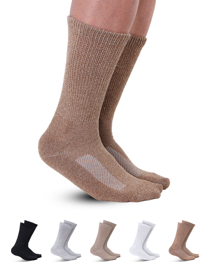 Pembrook Cotton Diabetic Socks for Men - 5 Pairs