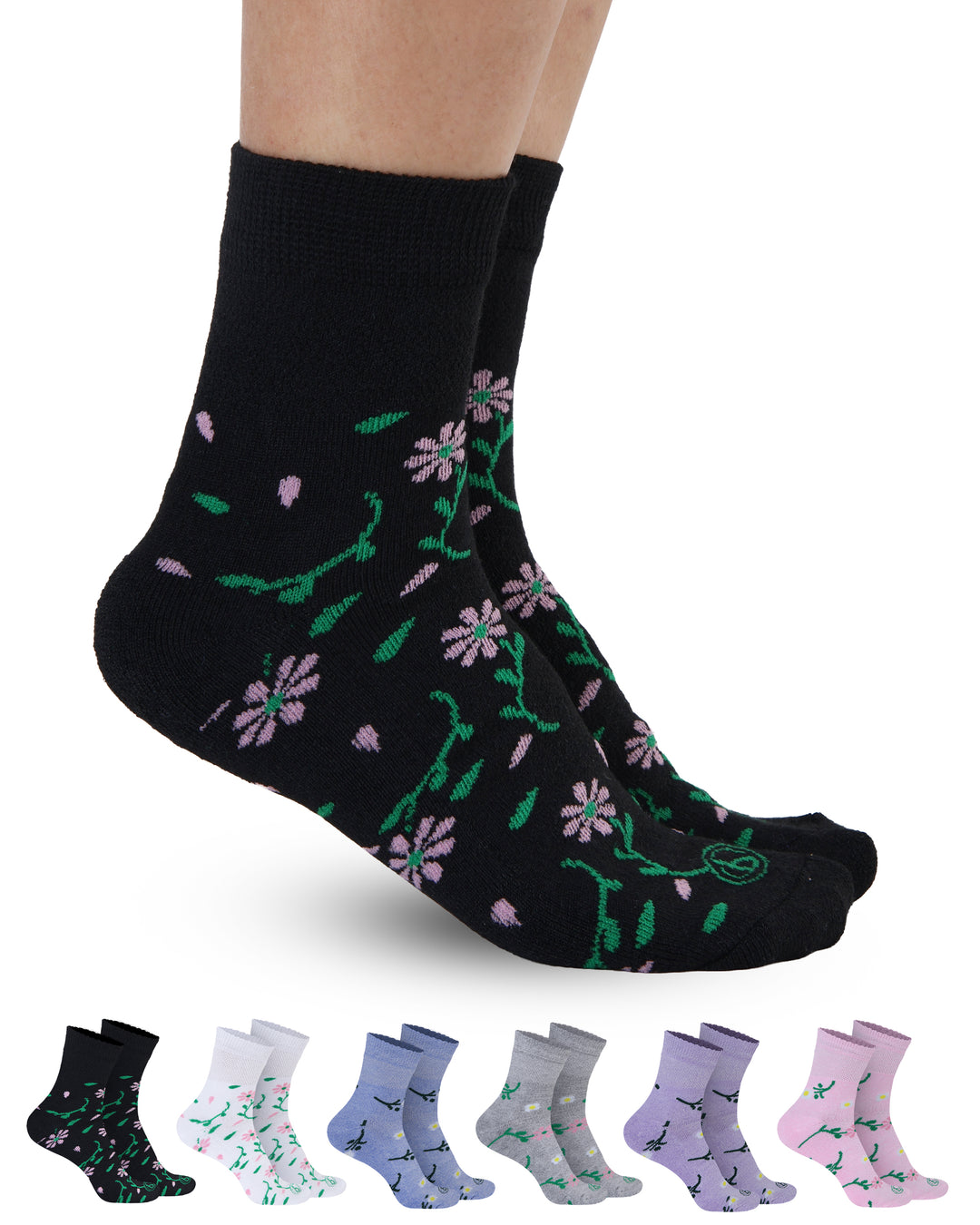 Pembrook Ankle Diabetic Socks for Women &amp; Men - 6 Pairs