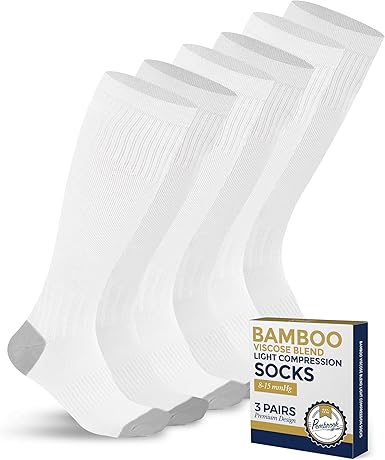Pembrook Bamboo Light Compression Socks: 3 Pairs  | 8-15 mmHg
