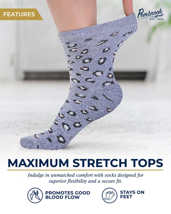 Pembrook Diabetic Socks for Women & Men - 4 Pairs Ankle Bamboo Viscose Socks Woman | Womens Diabetic Socks Size 9-11