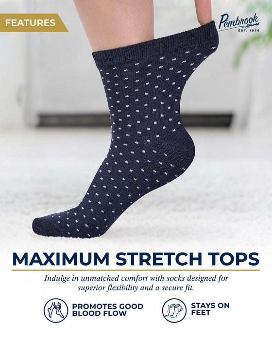 Pembrook Diabetic Socks for Women & Men - 4 Pairs Ankle Bamboo Viscose Socks Woman | Womens Diabetic Socks Size 9-11