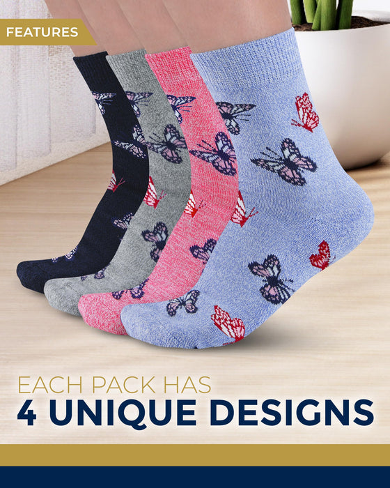 Pembrook Diabetic Socks for Women & Men - 4 Pairs Ankle Bamboo Viscose Socks Woman | Womens Diabetic Socks Size 9-11