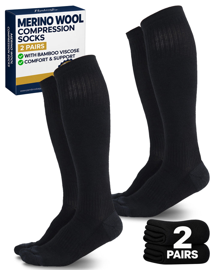 Pembrook Merino Wool Compression Socks