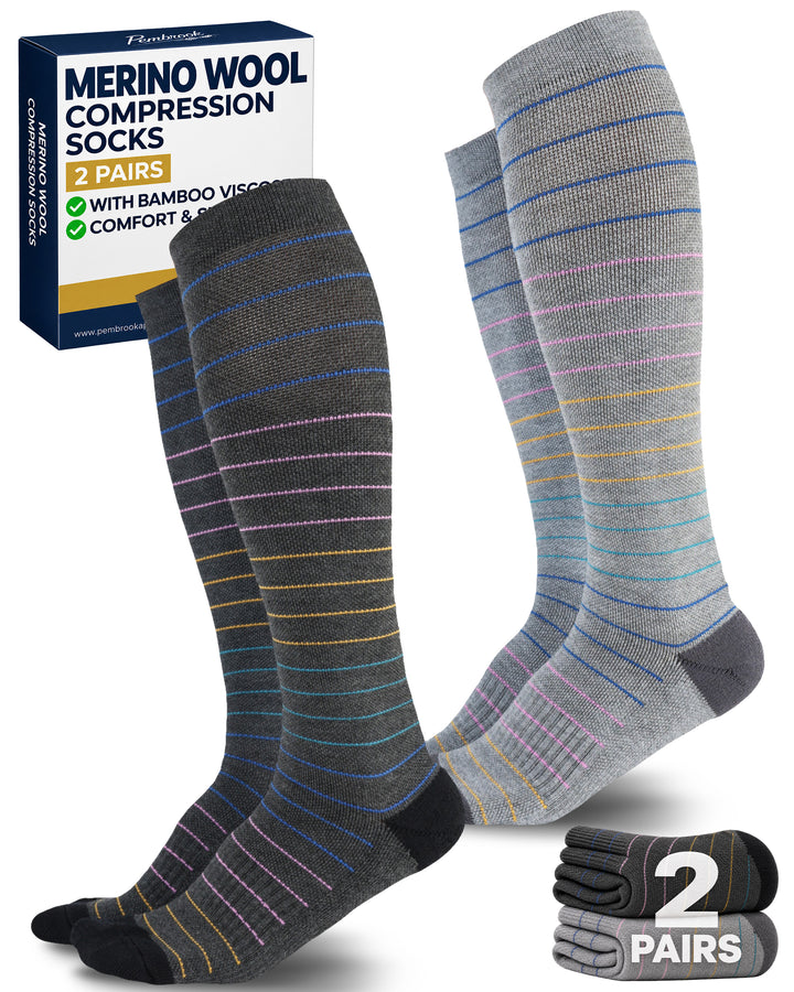 Pembrook Merino Wool Compression Socks