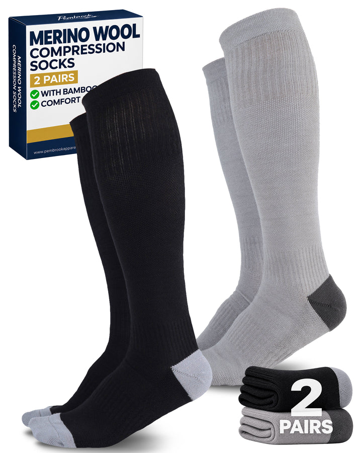 Pembrook Merino Wool Compression Socks