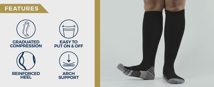 Pembrook Compression Socks: 3 Pairs | 20-30 mmHg