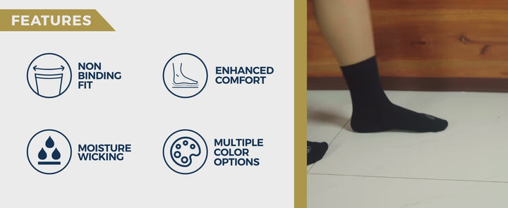 Pembrook Ankle Diabetic Socks for Women &amp; Men - 6 Pairs