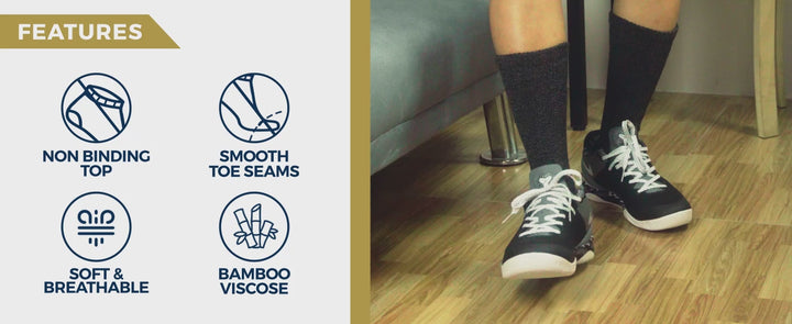 Pembrook Cotton Diabetic Socks for Men - 5 Pairs