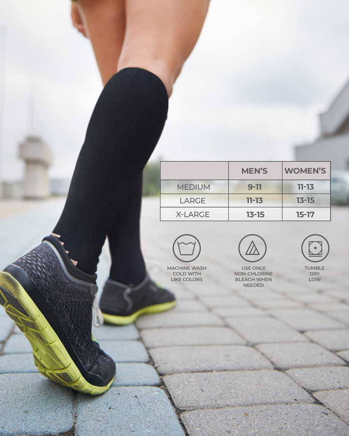 Pembrook 3 Pairs Copper Mens Compression Socks 20-30 mmHg.