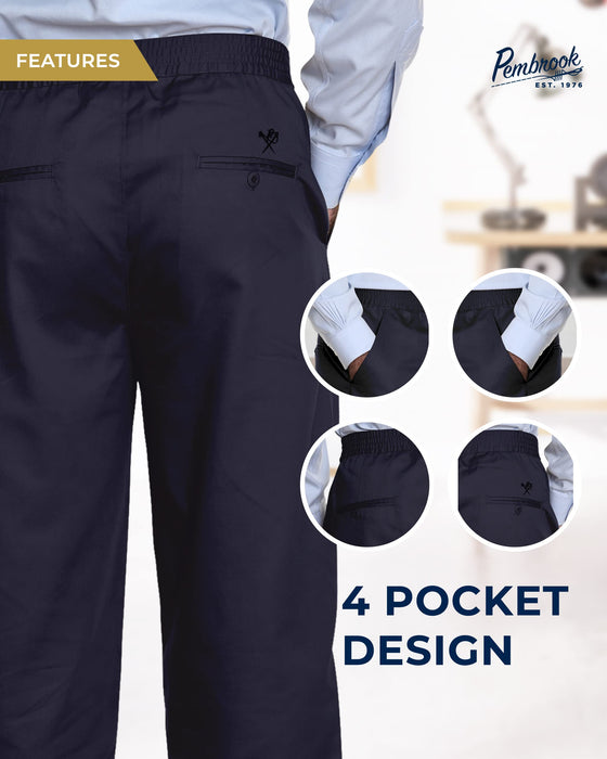Pembrook Mens Elastic Waist Pants for Seniors - Adaptive Mens Pants fo