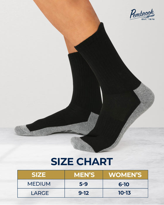 Non Skid Crew Socks - (4 Pairs) - Anti Slip Socks for Barre Yoga Pilates Maternity Pregnancy Hospital Adults Men Women