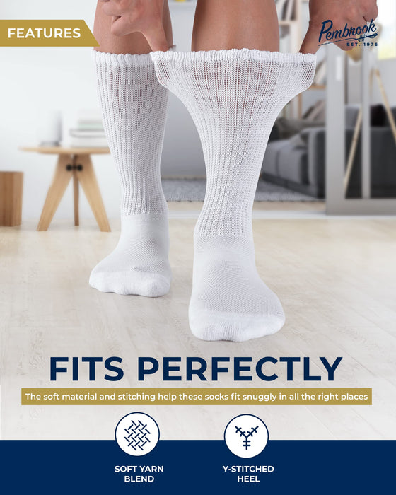 Pembrook Diabetic Socks for Men and Women - Non Binding Socks Women | Neuropathy Socks for Men and Neuropathy Socks for Women