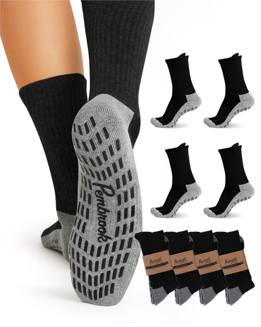 Pembrook Extra Wide Socks for Swollen Feet - 4 Pair Bariatric Socks fo