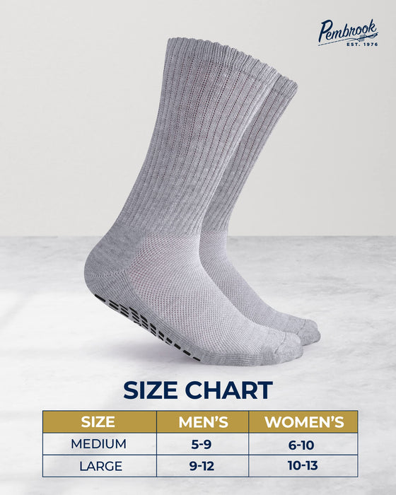 Diabetic Socks with Grips for Women & Men | Non Binding Edema, Neuropathy Socks | 6-pairs