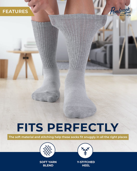 Pembrook Diabetic Socks for Men and Women - Non Binding Socks Women | Neuropathy Socks for Men and Neuropathy Socks for Women