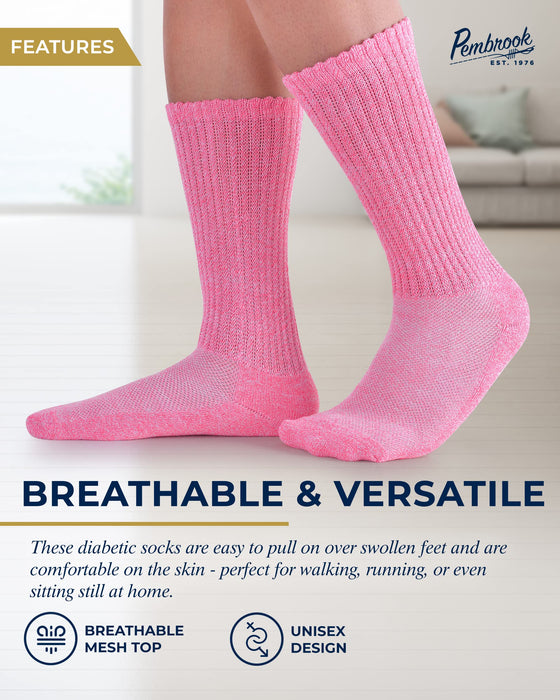 Pembrook Diabetic Socks for Men and Women - Non Binding Socks Women | Neuropathy Socks for Men and Neuropathy Socks for Women